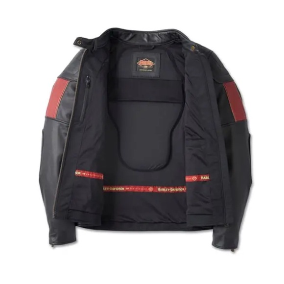 HARLEY-DAVIDSON WOMENS 120TH ANNIVERSARY TRIPLE VENT SYSTEM LEATHER JACKET (NWT) - Picture 8 of 8